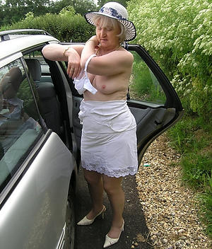 hot very venerable granny stripping
