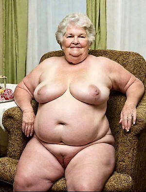bbw broad in the beam granny exalt posing nude