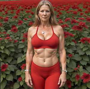 photoshooting with best hatless older woman