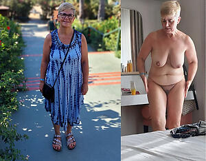 dressed undressed old wife show wanting