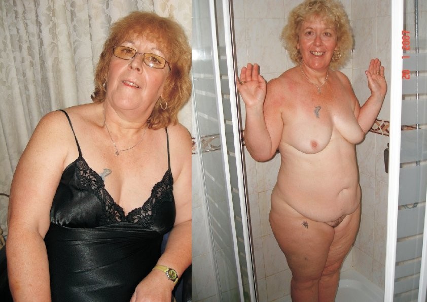 Granny wife dressed undressed private pics.